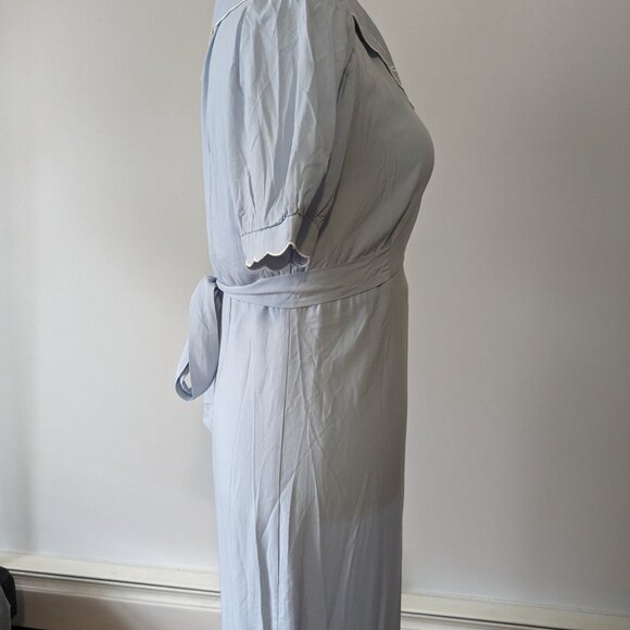 Clementine Simply Retro Vintage Light Blue Midi Dress - Picture 5 of 5